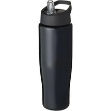 H2O Active® Tempo 700 ml Sportflasche mit Ausgussdeckel (Schwarz) (Art.-Nr. CA978139)