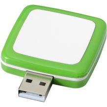 Rotating Square USB-Stick (hellgrün, weiss) (Art.-Nr. CA979246)