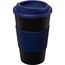 Americano® 350 ml Isolierbecher mit Schutzring (schwarz, blau) (Art.-Nr. CA983902)