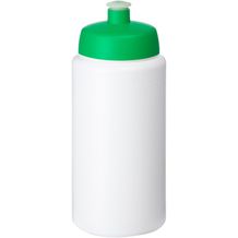 Baseline® Plus grip 500 ml Sportflasche mit Sportdeckel (weiss, grün) (Art.-Nr. CA985095)