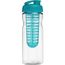 H2O Active® Base 650 ml Sportflasche mit Klappdeckel und Infusor (transparent, aquablau) (Art.-Nr. CA985594)