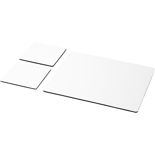 Q-Mat® Mousepad- und Untersetzer-Set 3 (Art.-Nr. CA989730) - Besteht aus einem Q-Mat® Mousepad un...