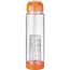 Tutti frutti 740 ml Tritan Sportflasche mit Fruchtsieb (orange,transparent,weiss) (Art.-Nr. CA991351)