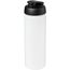 Baseline® Plus grip 750 ml Sportflasche mit Klappdeckel (transparent, schwarz) (Art.-Nr. CA991381)