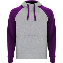 Badet zweifarbiger Kapuzenpullover Unisex (heather grau, lila) (Art.-Nr. CA998587)