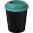 Americano® Espresso Eco 250 ml recycelter Isolierbecher (schwarz, aquablau) (Art.-Nr. CA998938)