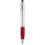 Nash Stylus Kugelschreiber silbern mit farbigem Griff (silber, rot) (Art.-Nr. CA999728)
