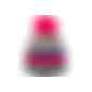 Short Colorful Band Stripes (Art.-Nr. CA058387) - Handgehäkelter Mütze mit Pompon u...