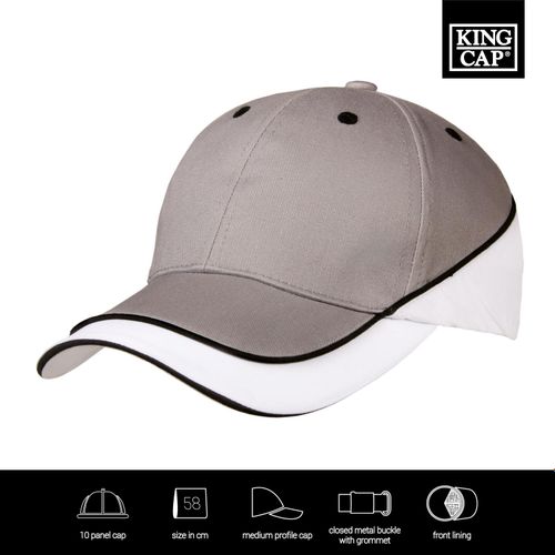 Luxury Cotton/Microfiber Sports Cap (Art.-Nr. CA285059) - 10 panel Cap mit Frontfütterung. Medium...