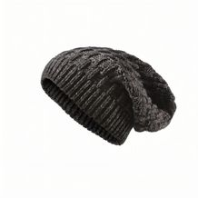 Heavy Knitted Slouchy Hat (dunkelgrau) (Art.-Nr. CA362442)