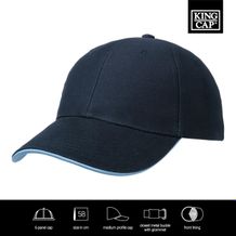 Heavy Twill Duo Tone Strap Cap (marine/hellblau) (Art.-Nr. CA439779)