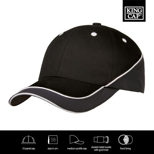 Luxury Cotton/Microfiber Sports Cap (Art.-Nr. CA553248) - 10 panel Cap mit Frontfütterung. Medium...