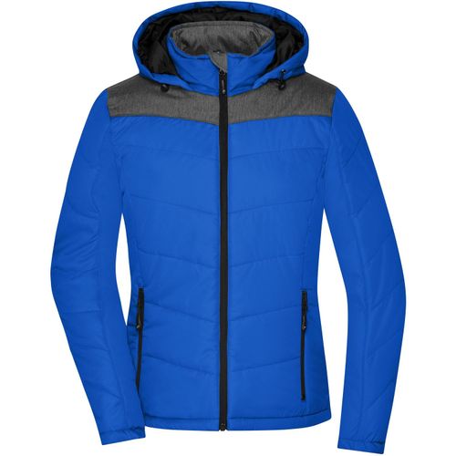 Ladies' Winter Jacket - Sportliche Winterjacke mit Kapuze [Gr. XL] (Art.-Nr. CA000297) - Wattierte Jacke im Materialmix mit...
