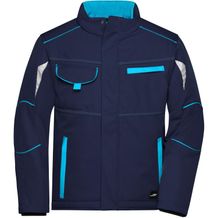 Workwear Softshell Padded Jacket - Funktionelle Softshelljacke mit warmem Innenfutter [Gr. 6XL] (navy/turquoise) (Art.-Nr. CA000851)