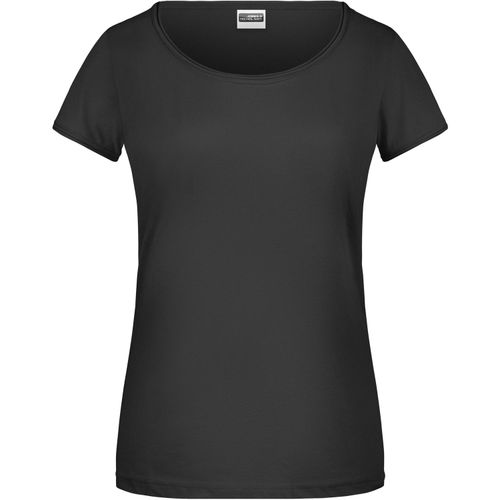 Ladies'-T - T-Shirt mit trendigem Rollsaum [Gr. M] (Art.-Nr. CA002742) - 100% gekämmte, ringgesponnene BIO-Baumw...