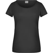 Ladies'-T - T-Shirt mit trendigem Rollsaum [Gr. M] (black) (Art.-Nr. CA002742)