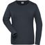 Ladies' BIO Stretch-Longsleeve Work - Langarm Shirt aus weichem Elastic-Single-Jersey [Gr. XS] (carbon) (Art.-Nr. CA003499)