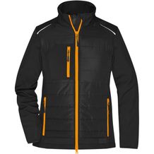 Ladies' Hybrid Jacket - Softshelljacke im attraktiven Materialmix [Gr. S] (black/neon-orange) (Art.-Nr. CA003519)