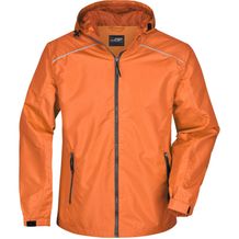 Men's Rain Jacket - Sportliche, funktionale Outdoorjacke [Gr. L] (orange/carbon) (Art.-Nr. CA003850)