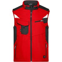 Workwear Softshell Vest - Professionelle Softshellweste mit hochwertiger Ausstattung [Gr. 3XL] (red/black) (Art.-Nr. CA004499)