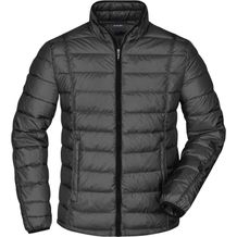 Men's Quilted Down Jacket - Sportliche Daunenjacke mit Stehkragen [Gr. XL] (black/black) (Art.-Nr. CA004664)