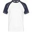 Men's Raglan-T - T-Shirt in sportlicher, zweifarbiger Optik [Gr. XL] (white/navy) (Art.-Nr. CA004761)