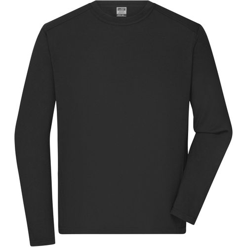 Men's Workwear-Longsleeve-T - Strapazierfähiges und pflegeleichtes Langarm Shirt [Gr. 5XL] (Art.-Nr. CA004942) - Materialmix aus gekämmter, ringgesponne...