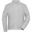 Men's Doubleface Work Jacket - Funktionelle Jacke mit Stehkragen und Kängurutasche [Gr. S] (grey-heather) (Art.-Nr. CA004952)