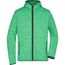 Men's Knitted Fleece Hoody - Kapuzenjacke aus Strickfleece in Melange-Optik [Gr. 3XL] (green-melange/black) (Art.-Nr. CA005120)