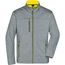 Men's Softshell Jacket - Softshell-Jacke in Melange-Optik [Gr. XXL] (dark-melange/yellow) (Art.-Nr. CA005541)