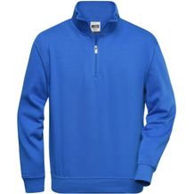 Workwear Half Zip Sweat - Sweatshirt mit Stehkragen und Reißverschluss [Gr. S] (royal) (Art.-Nr. CA005571)