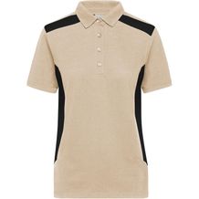Ladies' Workwear Polo - Strapazierfähiges und pflegeleichtes Polo mit Kontrasteinsätzen [Gr. 4XL] (stone/black) (Art.-Nr. CA006257)
