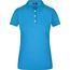 Ladies' Elastic Piqué Polo - Kurzarm Damen Poloshirt mit hohem Tragekomfort [Gr. S] (Turquoise) (Art.-Nr. CA007393)