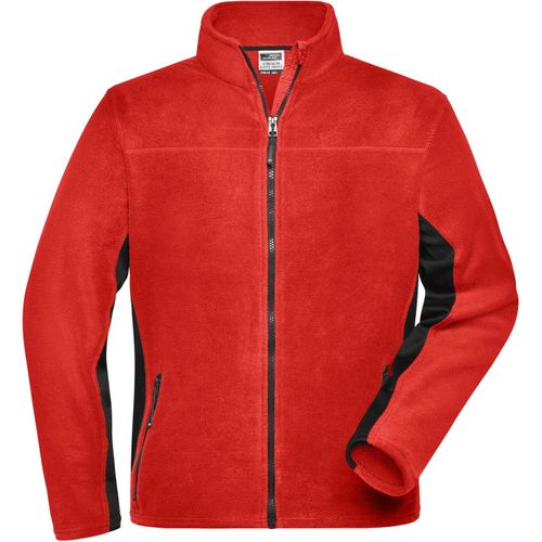 Men's Workwear Fleece Jacket - Strapazierfähige Fleecejacke im Materialmix [Gr. L] (Art.-Nr. CA007582) - Pflegeleichter Anti-Pilling-Microfleece
...