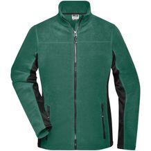 Ladies' Workwear Fleece Jacket - Strapazierfähige Fleecejacke im Materialmix [Gr. 3XL] (dark-green/black) (Art.-Nr. CA008738)