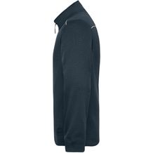 Men's Knitted Workwear Fleece Jacket - SOLID - - Pflegeleichte Strickfleece-Jacke [Gr. L] (blau) (Art.-Nr. CA008818)