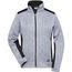 Ladies' Knitted Workwear Fleece Jacket - Pflegeleichte Strickfleece Jacke im Materialmix [Gr. XL] (white-melange/carbon) (Art.-Nr. CA009913)