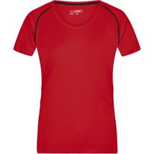 Ladies' Sports T-Shirt - Funktionsshirt für Fitness und Sport [Gr. M] (red/black) (Art.-Nr. CA009925)