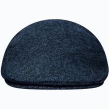 Dandy Cap - Flache Mütze mit verdeckt genähtem Schild (indigo/black) (Art.-Nr. CA010302)
