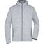 Men's Knitted Fleece Hoody - Kapuzenjacke aus Strickfleece in Melange-Optik [Gr. 3XL] (light-melange/carbon) (Art.-Nr. CA010401)