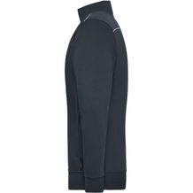 Men's Workwear Sweat-Jacket - SOLID - - Sweat-Jacke mit Stehkragen und Kontrastpaspel [Gr. XXL] (Grau) (Art.-Nr. CA010910)