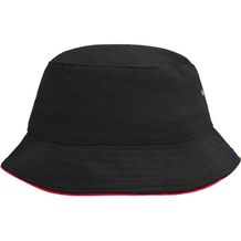 Fisherman Piping Hat - Trendiger Hut aus weicher Baumwolle [Gr. S/M] (black/red) (Art.-Nr. CA012011)