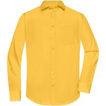 Men's Shirt Longsleeve Poplin - Klassisches Shirt aus pflegeleichtem Mischgewebe [Gr. L] (Yellow) (Art.-Nr. CA012120)