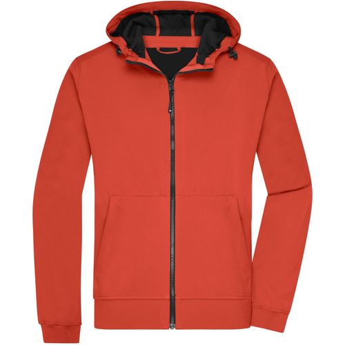 Men's Hooded Softshell Jacket - Softshelljacke mit Kapuze im sportlichen Design [Gr. S] (Art.-Nr. CA012132) - 2-Lagen Softshellmaterial mit kontrastfa...
