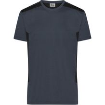 Men's Workwear T-Shirt - Strapazierfähiges und pflegeleichtes T-Shirt mit Kontrasteinsätzen [Gr. 4XL] (carbon/black) (Art.-Nr. CA012503)
