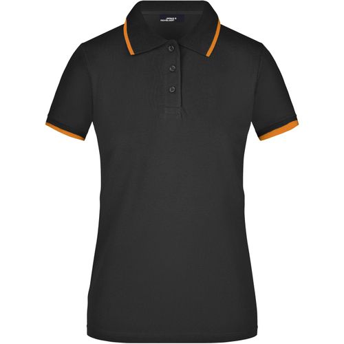 Ladies' Polo Tipping - Hochwertiges Piqué-Polohemd mit Kontraststreifen [Gr. XL] (Art.-Nr. CA013890) - Klassische Piqué-Struktur
Gekämmt...