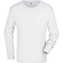 Men's Long-Sleeved Medium - Langarm T-Shirt aus Single Jersey [Gr. L] (white) (Art.-Nr. CA014567)