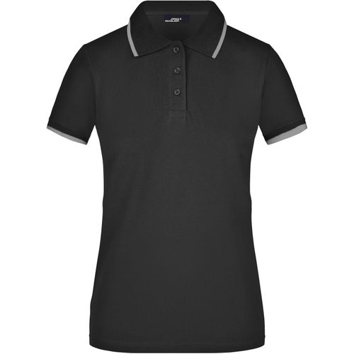 Ladies' Polo Tipping - Hochwertiges Piqué-Polohemd mit Kontraststreifen [Gr. M] (Art.-Nr. CA015004) - Klassische Piqué-Struktur
Gekämmt...