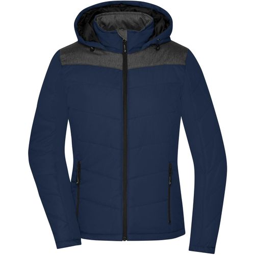 Ladies' Winter Jacket - Sportliche Winterjacke mit Kapuze [Gr. XL] (Art.-Nr. CA015584) - Wattierte Jacke im Materialmix mit...