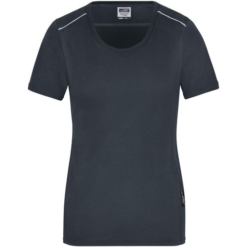 Ladies' Workwear T-Shirt - Strapazierfähiges und pflegeleichtes T-shirt mit Kontrastpaspel [Gr. XL] (Art.-Nr. CA016940) - Materialmix aus gekämmter, ringgesponne...
